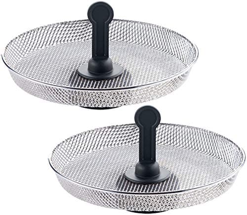 Image of SPARES2GO Chip Tray Snacking Basket compatible with Tefal Actifry SERIE 001-1 Series 1kg 1.2kg Air Fryer (Pack of 2)