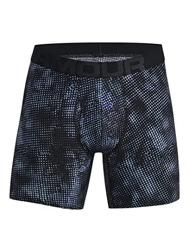 Image of Under Armour Tech 6" Novelty Boxerjock® 2-Pack Bauhaus Blue/Pitch Gray SM