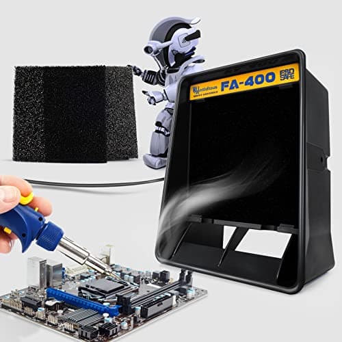 Image of Kratio Fume Extractor Anti-ESD Solder Smoke Absorber Portable Filter for Soldering DIY Fan Extraction Equipment with Spare Activated Carbon Brazing Welding Soldering, Prevention Remover
