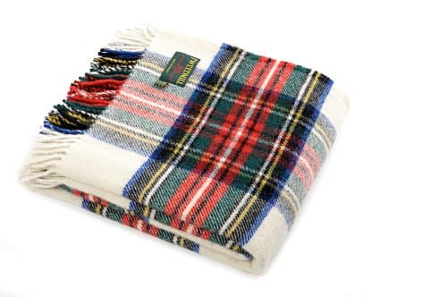 Image of Pure Wool Knee Rug Tartan Throw - Dress Stewart - 70 x 183 centimetre