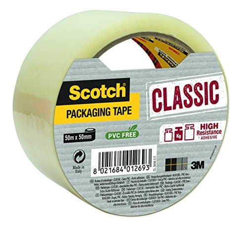 Image of Scotch Packaging Tape Roll, Classic Transparent, 50 x 50 mm