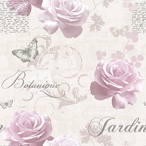 Image of Muriva 127502 Botanical Garden Wallpaper Roll - Pink