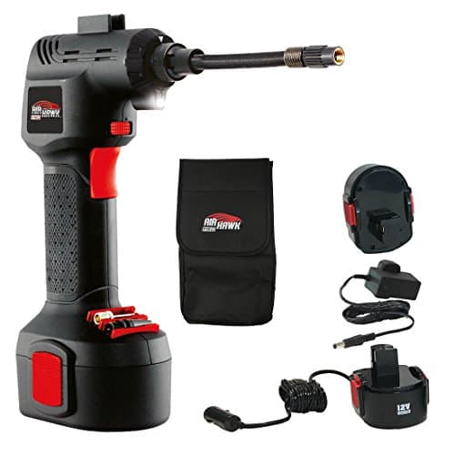 Image of Air Hawk PRO – The Compact, Portable, Digital, Cordless, Rechargeable Air Compressor, Tyre Inflator, LED Light, Automatic Pump + Bonus Carry Case (As seen on High Street TV)