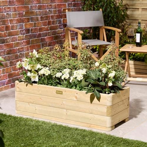 Image of Rowlinson Marberry Rectangular Planter 1m