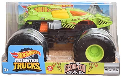 Image of Hot Wheels Monster Trucks Scorpedo 1:24 Scale Green