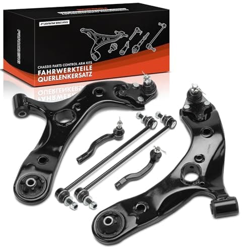 Image of Frankberg 2x Control Arm + 2x Stabiliser Link + 2x Tie Rod End Track Rod End Front Compatible with A.u.r.i.s E15 E18 C.o.r.o.l.l.a Saloon E15 E18 ZRE1 Replace# 4806912300