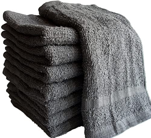 Image of Face Cloth Flannels Pack Of Two Colour Greys (Slate)