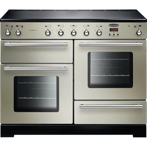 Image of Rangemaster Toledo + TOLP110EIIV/C 110cm Electric Range Cooker with Induction Hob - Ivory/Chrome - A/A Rated