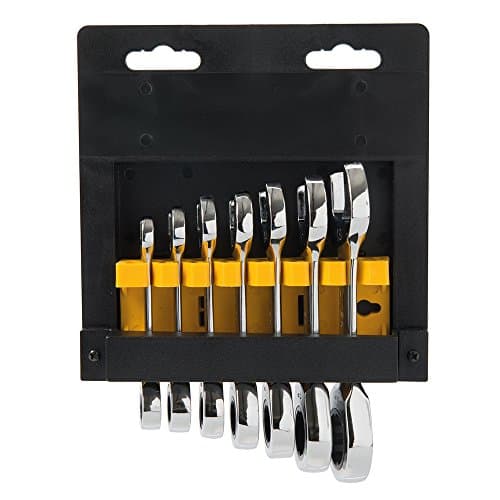 Image of Silverline 199916 Stubby Ratchet Spanner Set 7pce 8 - 19 mm
