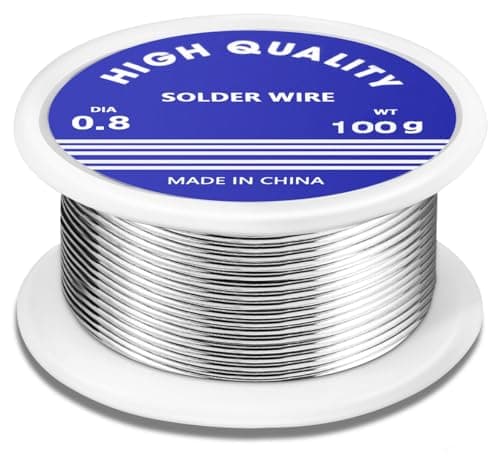 Image of Solder Wire,0.8mm Soldering Wire Lead Free Sn99.3 Cu0.7 with Rosin Core for Electronic Electrical Soldering Components Repair and DIY. (100, Grams)