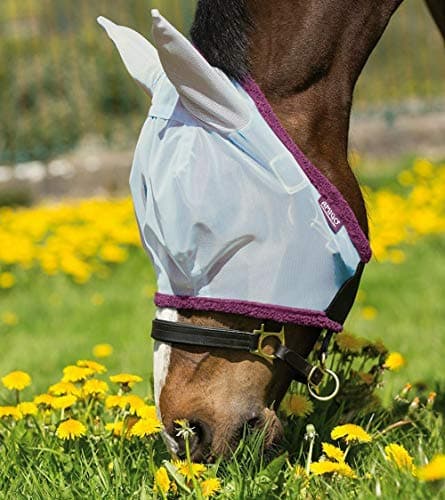 Image of AMIGO FINE MESH FLY MASK SIL/PPL COB