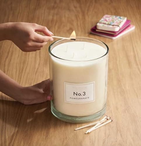 Image of Hotel Collection Hurricane Candles (4 Wicks Candle) 2.5kg (No 3 Pomegranate)