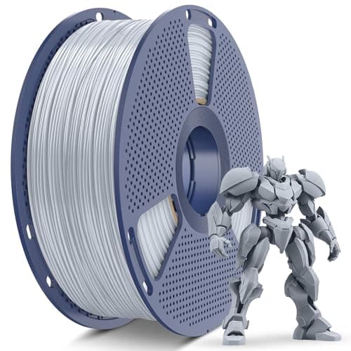 Image of SUNLU ABS Filament 1.75mm, High Strength 3D Printer Filament, High Temperature Resistance 3D Printing Filament 1.75mm, 1KG Spool, abs Silver