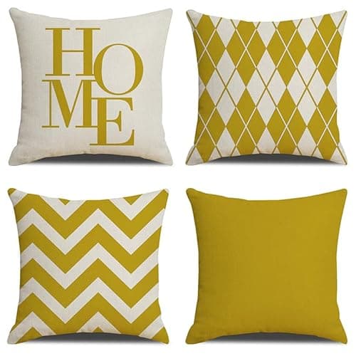 Image of CLVEDU 4Pack Pillow Covers 18x18In Throw Pillow Case Cushion Covers Colorful Printed Throw Pillow Covers, Pillow Case Cushion for Home Couch Sofa Decorative, Gifts 45x45cm(Style44)