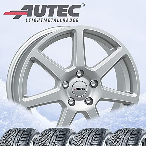 Image of 4 winter complete wheels, Tallin 6.5 x 16 ET 20 4 x 108 brilliant silver with 205/55 R16 91H Continental WinterContact TS 870 M+S 3PMSF