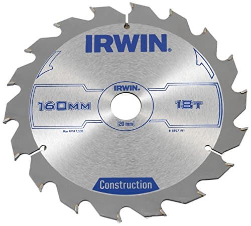 Image of IRWIN IRW1897191 160 x 20mm 18-Teeth Circular Saw Blade with ATB Tooth Grind