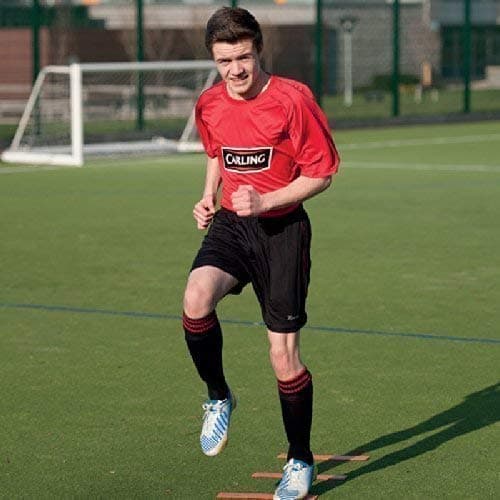 Image of Precision Lyon Training Shirt & Short Set 42-44 Red/black