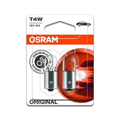 Image of 2x Genuine Osram Original T4W (BA9s / 233) 4w 12v Clear Bulbs [3893-02B] - Part Number 3893-02B