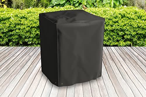 Image of Bosmere Protector 6000 | Large Square Firepit Cover | L 84cm W 84cm H 50cm | 100% Waterproof, UV Protected, Heavy Duty 600D | 6 Year Guarantee | D775, Black