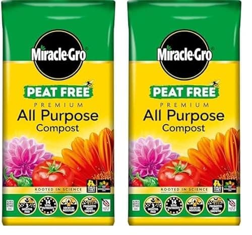 Image of Miracle-Gro PEAT FREE Premium All Purpose Compost, 75 litre (Pack of 2)