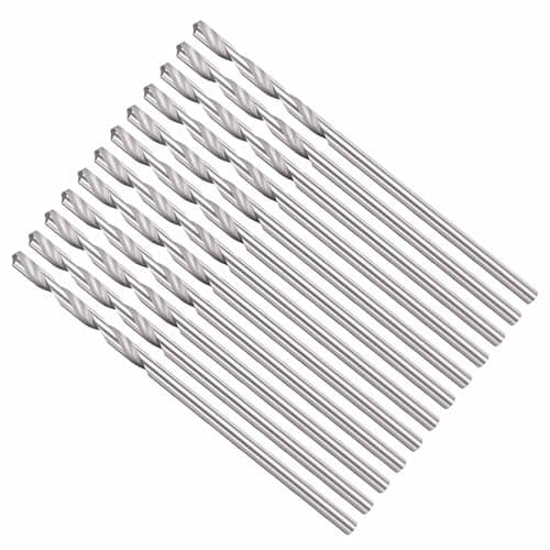 Image of CoCud Drill Bit, 1/16" Cutting Diameter (1.588mm), 4241 HSS 118° Cutting Angle Uncoated Bright Versatile Jobber Bits - (Applications: for Drilling Plastic Wood Soft Metal), 12-Pieces