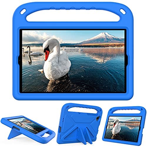 Image of For Samsung Galaxy Tab A 10.1 inch 2019 SM-T510/T515 Tablet Case for Kids Friendly Lightweight Shockproof Cover with Handle Stand Tablet Blue