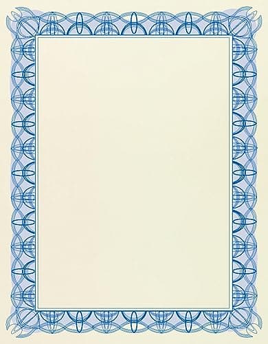 Image of Computer Craft A4 Certificate Papers with Foil Seals, 90gsm, Blue [Pack of 30]