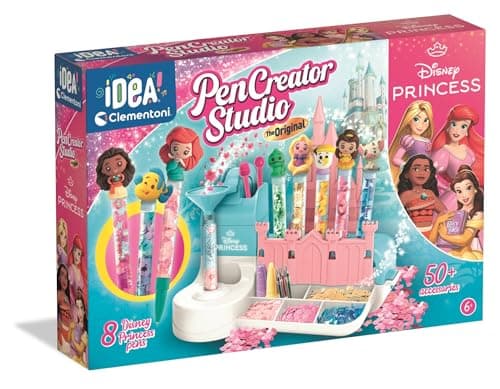 Image of Clementoni Princess Pen Lab – Create Magical Disney Princess Pens with Inks, Decorations and Stickers for Kids 6+