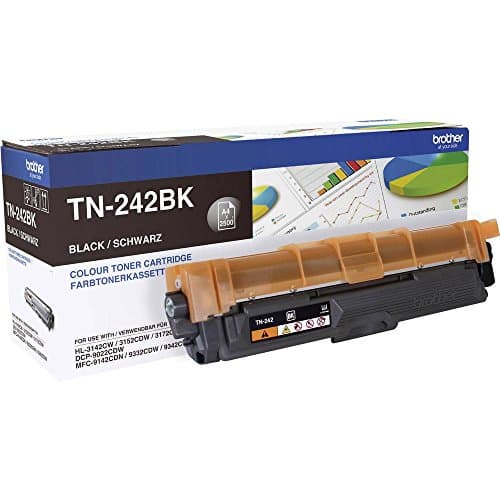 Image of Brother TN-242BK Toner Cartridge, Black, Single Pack, Standard Yield, Includes 1 x Toner Cartridge, Brother Genuine Supplies