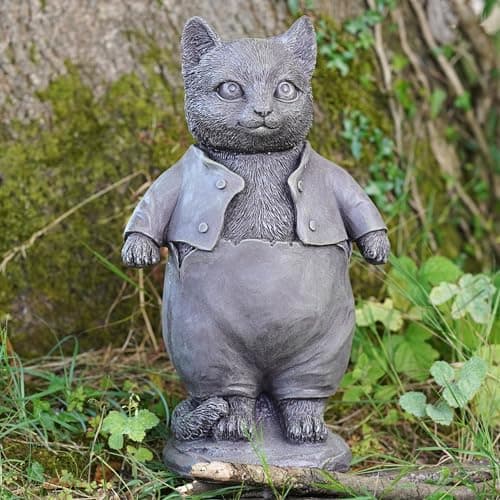 Image of Tom Kitten Peter Rabbit Large Resin Statue Home Garden Ornament Beatrix Potter Sculpture Cat Decoration Decor