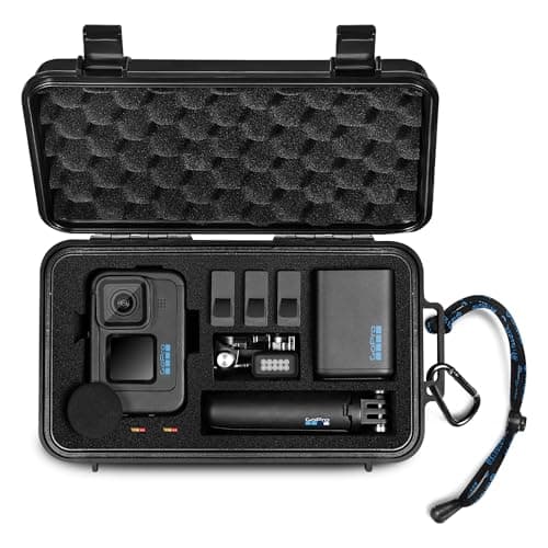 Image of Lekufee Travel Waterproof Hard Case for Gopro Hero 13/12 / 11/10 / 9, Hero 4K, LIT Hero, Media Mod, and other Accessories(Case & Bag Only)