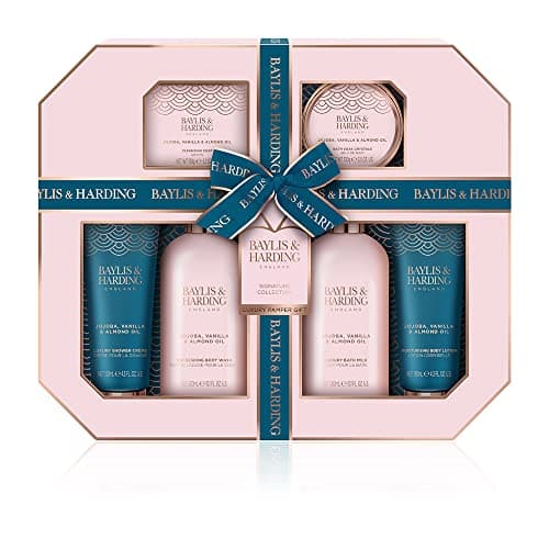 Image of Baylis & Harding Jojoba, Vanilla & Almond Oil Signature Collection Ultimate Luxury Pamper Bathing Gift Set (Pack of 1) - Vegan Friendly