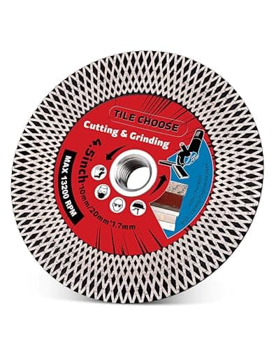 Image of 115mm Super Tile Blade,Turbo Diamond Cutting Disc with Removable Flange Cutting And Grinding for Ceramic Tile Granite Marbe
