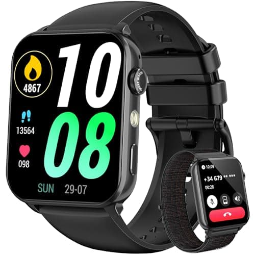 Image of Blackview Smart Watch for Men Women, 1.91" HD Fitness Watch with LED Flashlight, Heart Rate SpO2 Sleep Stress Monitor, 120+ Sports, Waterproof Step Counter, Bluetooth Call Smartwatch for iOS Android