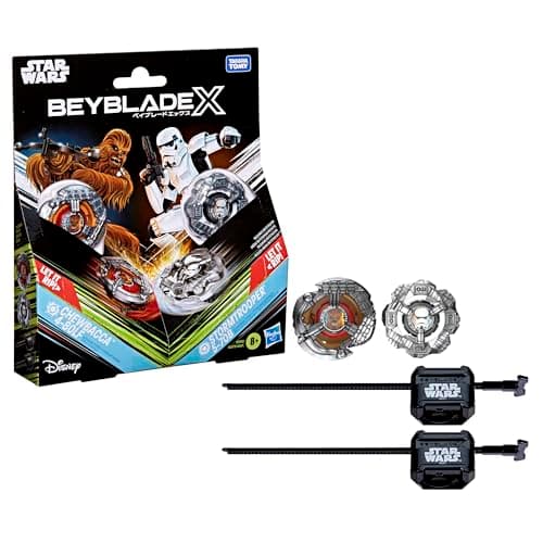 Image of Beyblade X and Star Wars Collab, Chewbacca 4-80LF vs Stormtrooper 5-70B