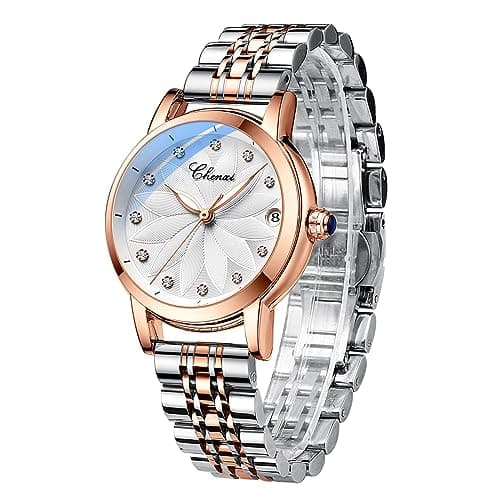 Image of FORSINING Women Skeleton Automatic Wristwatch Stainless Steel Flower Design Luxury Diamond Dial Ladies Watch Self Winding Waterproof