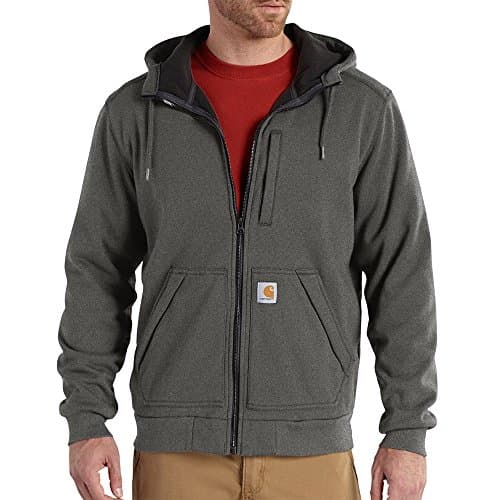 Image of Carhartt Men's Wind Fighter® Relaxed Fit Midweight Full-Zip Sweatshirt, Carbon Heather, L