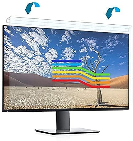 Image of EPHY Anti Blue Light Screen Protector Filter - Blue Blocking Computer Monitor Screen Protector for Eyes - Easy On/Off Removable (20" to 22" Inches)