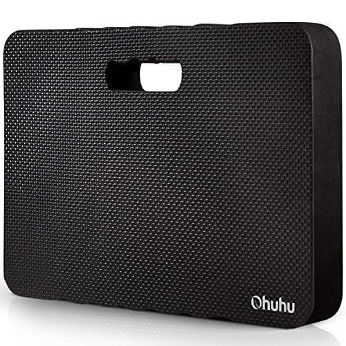 Image of Ohuhu Premium Thick Kneeling Pad, Large Comfortable Gardening Knee Pad Kneeling Mat with 2 Different Surfaces, Extra Thick Knee Cushion for Gardening, Work, Baby Bath, Exercise, Black 43 x 28 x 4 cm