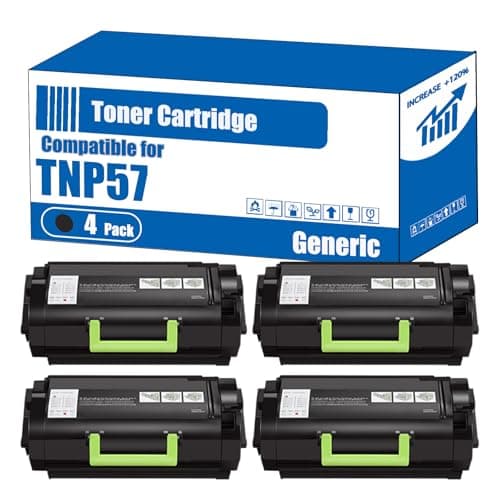 Image of TOEPPEX Compatible for Konica Minolta TNP57 Toner Cartridge Bizhub 4402P Printers, High Yield 25000 Pages, Accurate Imaging Rich Colors (4 Pack Black)