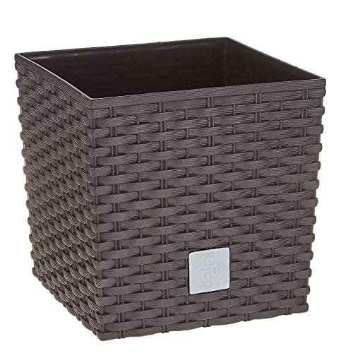 Image of Prosper Plast DRTS170L-440U 17 x 17 x 17 cm "Rato" Low Flowerpot - Dark Brown
