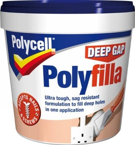 Image of 2 X Ready Mixed Tub Deep Gap Polyfilla, 1 L - White