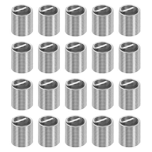 Image of PATIKIL Wire Thread Inserts 3/8-24 UNF 2D 19mm, 20Pcs 304 Stainless Steel Helical Coiled Wire Screw Threaded Sleeve Sheath for Mechanical Equipment Automotive Repairs