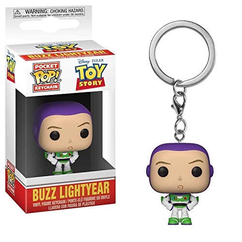 Image of Funko Pop! Keychain: Disney Pixar Toy Story - Buzz Lightyear - Disney Pixar: Toy Story Novelty Keyring - Collectable Mini Figure - Stocking Filler - Gift Idea - Official Merchandise - Movies Fans