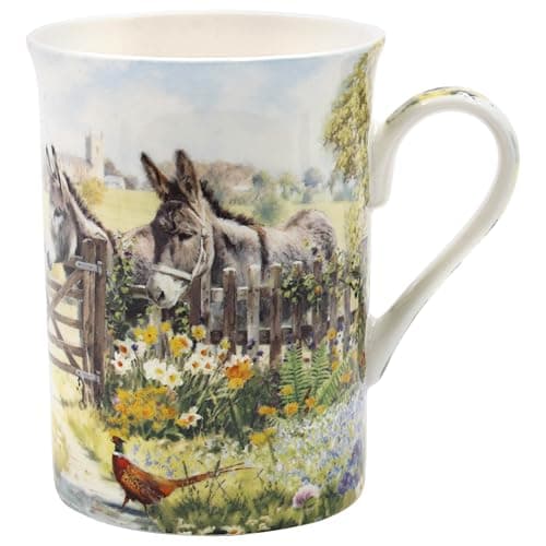 Image of The Leonardo Collection Donkey Mug Macneil Studios, Tea and Coffee Mugs for Hot Drinks | Fine China Printed Mugs for Kitchen & Home | Reusable Ceramic Cups for Every Occasion | Gifts for Women & Men