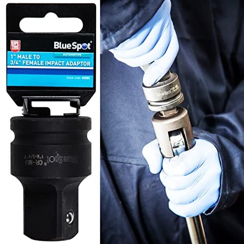 Image of BlueSpot Professional Impact Adaptor | Socket Reducer | from 3/4" Female Drive to 1" Male Drive | Air & Hand Tools | DIY | UK Free P&P