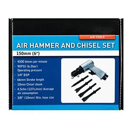 Image of BlueSpot 07951 150mm (6") Air Hammer and Chisel Set