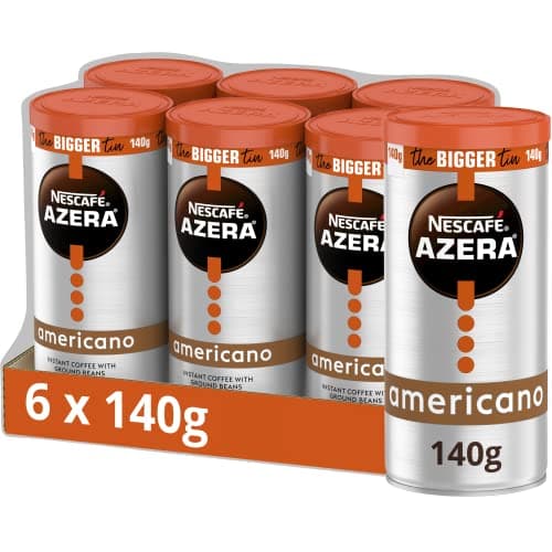 Image of NESCAFÉ Azera Americano Instant Coffee 140g (Pack of 6), Package May Vary