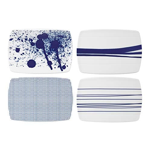 Image of Royal Doulton Pacific 40029956 20cm Cheese Board Mixed 4 PCE Set Porcelain Blue
