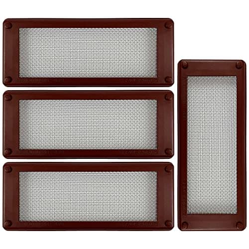 Image of Roshield Pest Proofing Air Brick Mesh Vent Cover | Mouse Insect Rodent Control Prevention x 4 (Brown, Standard)